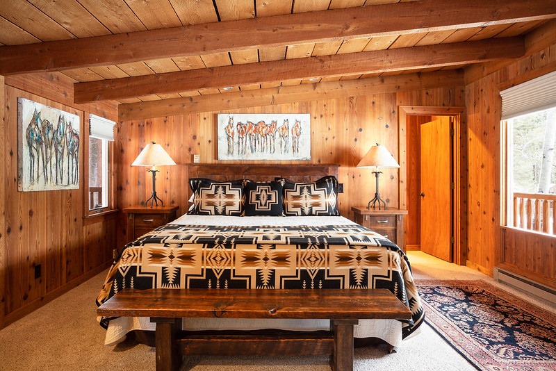 A Guest Room at Triple Creek Ranch, Montana.
