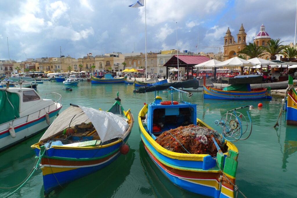 Malta's colorful boats. 